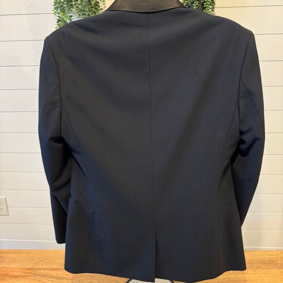 MENS ASOS Navy Blazer with Black Lapel - Picture 2 of 4